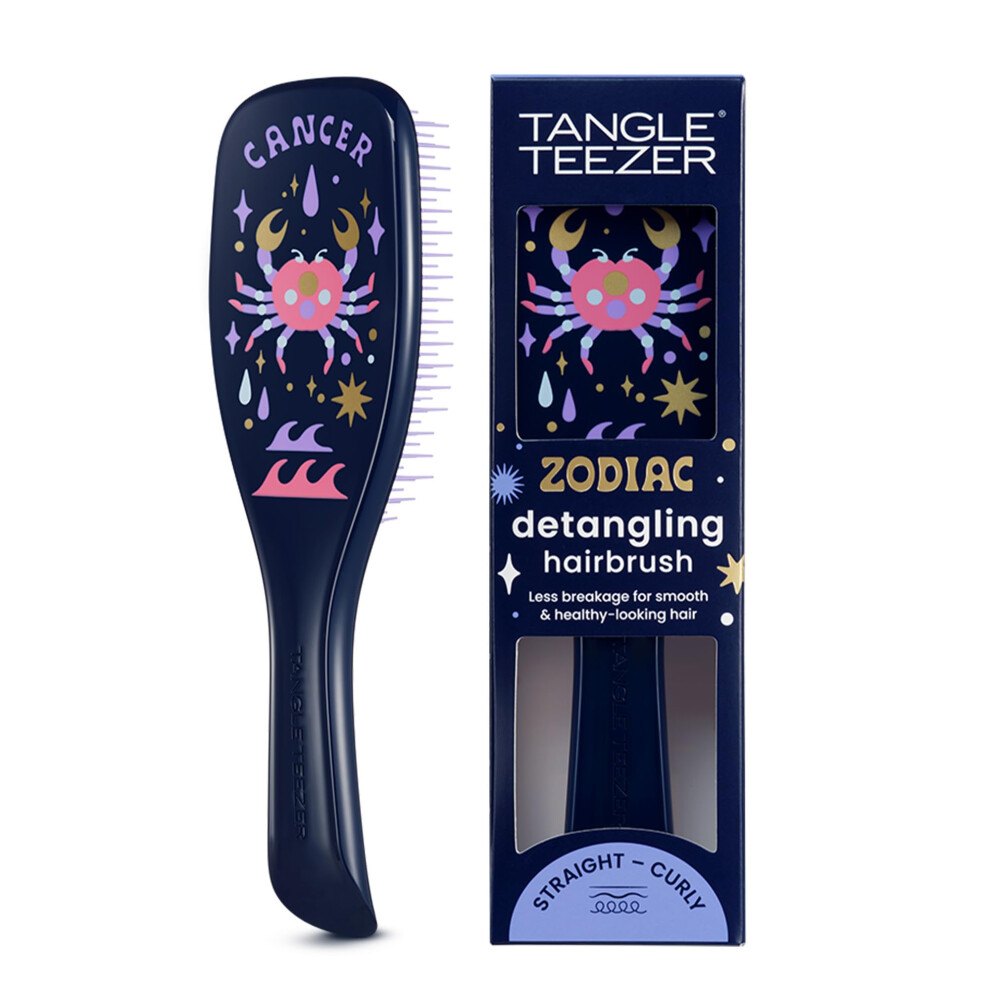 Tangle Teezer Zodiac Ultimate Detangler Hairbrush for Wet & Dry Hair  Eliminates Knots & Reduces Breakage for All Hair Types  Cancer