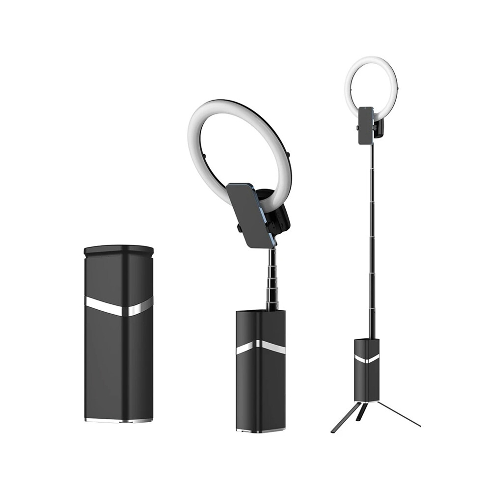 10 Inch Mini Portable Led Tripod Desktop Adjustable Remote Control Lamp For Live Streaming Black 4853284774251