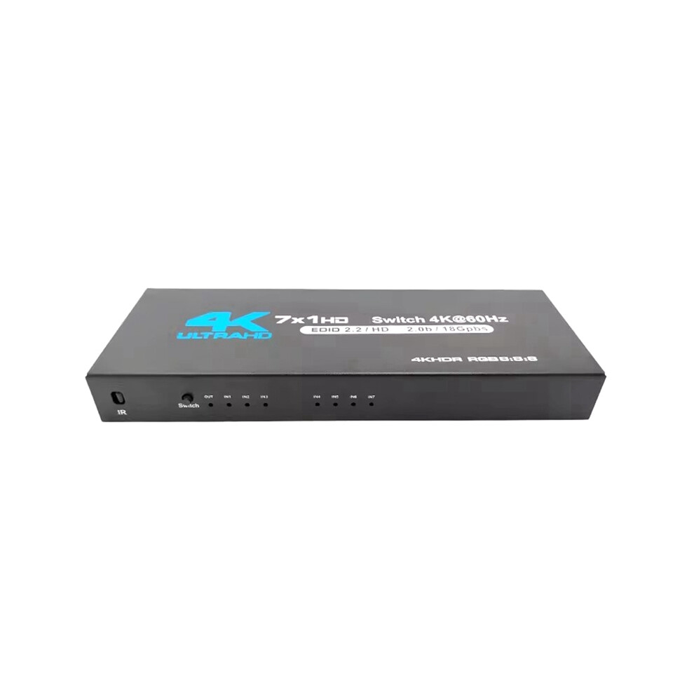 7-Port -Compatible 2.0 Switch 4K@60Hz, Hdr Support, Hdcp 2.2 7X1 Audio Video Switcher Converter (Eu) 4853284775333