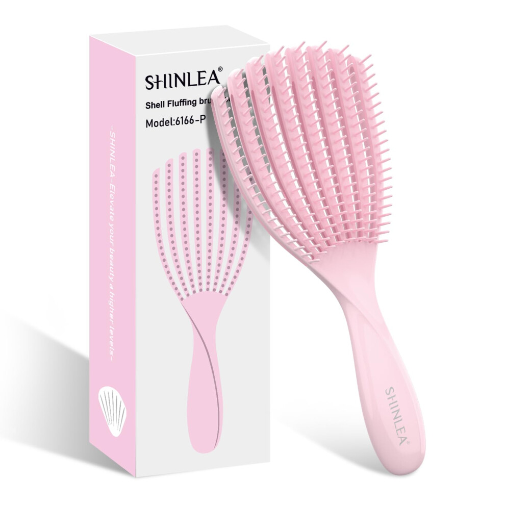 Shinlea Detangler Brush For Curly Hair Hairbrush For Wet Dry Thick Thin Easily Comb Through Curl Hair And Reduces Breakage Curly Brush For Women Me
