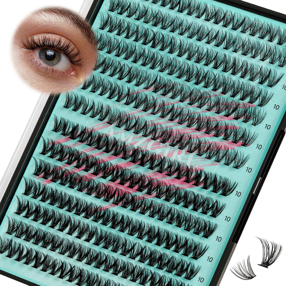 Amzgirl Lash Lash Clusters Wispy 280Pcs Eyelash Extension 30D 40D Cluster Lashes Individual Lashes Diy Lash Extension Natural Look Cluster Eyelash Extensions Soft