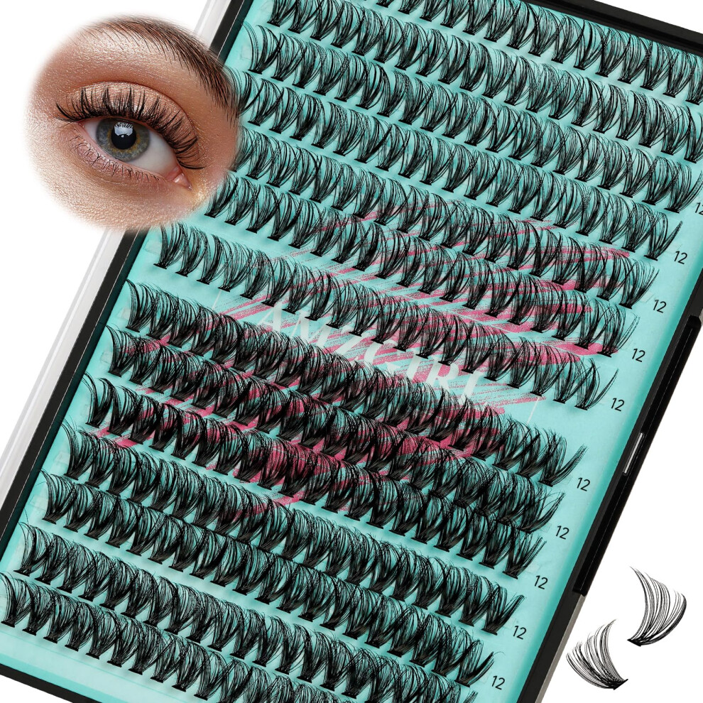Amzgirl Lash Lash Clusters Wispy 280Pcs Eyelash Extension 30D 40D Cluster Lashes Individual Lashes Diy Lash Extension Natural Look Cluster Eyelash Extensions Soft