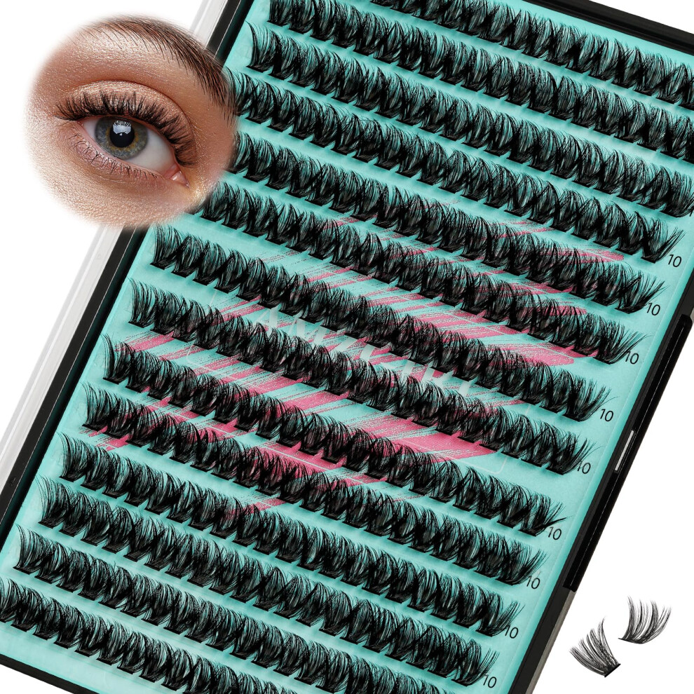 Amzgirl Lash Lash Clusters Wispy 280Pcs Eyelash Extension 40D 50D Cluster Lashes Individual Lashes Diy Lash Extension Natural Look Cluster Eyelash Extensions Soft