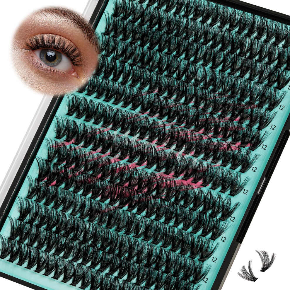 Amzgirl Lash Lash Clusters Wispy 280Pcs Eyelash Extension 40D 50D Cluster Lashes Individual Lashes Diy Lash Extension Natural Look Cluster Eyelash Extensions Soft