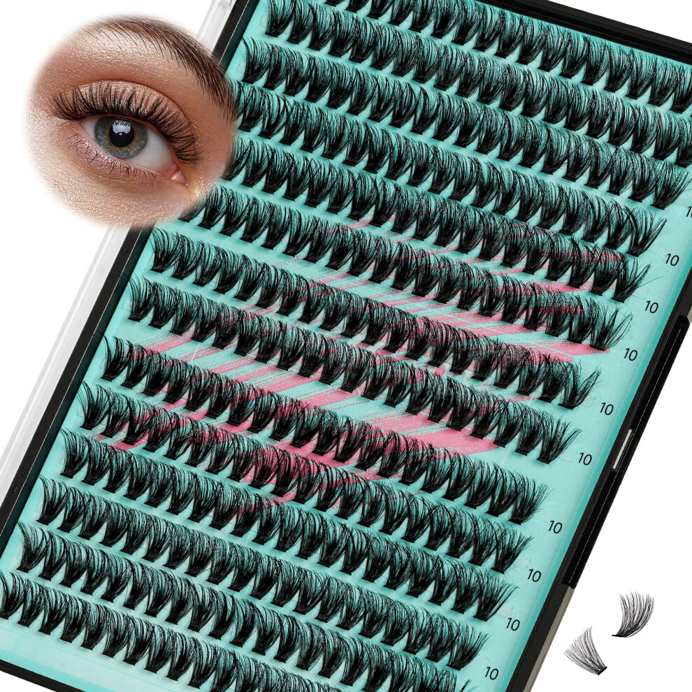 Amzgirl Lash Lash Clusters Wispy 280Pcs Eyelash Extension 60D Cluster Lashes Individual Lashes Diy Lash Extension Natural Look Cluster Eyelash Extensions Soft Fals
