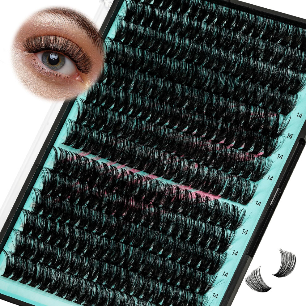 Amzgirl Lash Lash Clusters Wispy 280Pcs Eyelash Extension 80D Cluster Lashes Individual Lashes Diy Lash Extension Natural Look Cluster Eyelash Extensions Soft Fals