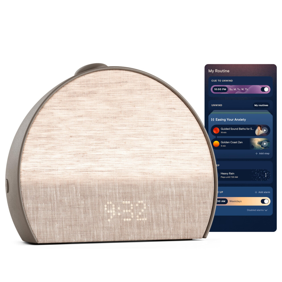 ?At? ?P??Pe Hatch Restore 3 Sunrise Alarm Clock Sound Machine Smart Light (Cocoa) - White Noise Screen-Free Sleep Routine