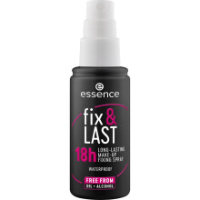 essncia | Fix & Last 18H spray fixador de maquiagem de longa durao | Reteno o dia todo e  prova de manchas | Vegano e sem crueldade