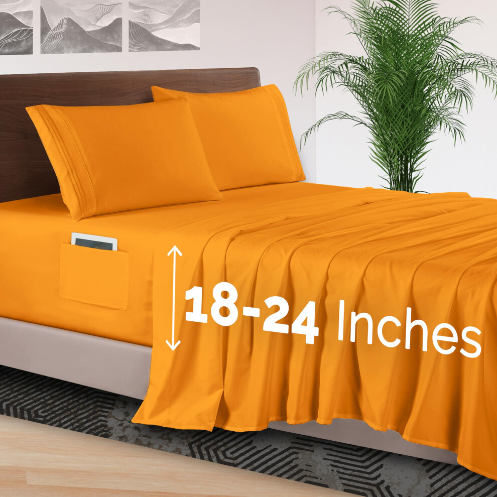 Elegante Set Di Lenzuola Da 4 Pezzi Comfort - Biancheria Da Letto Di Lusso 1500 Microfibra Di Qualit Alberghiera Premium Elasticizzata Su Tutto-image