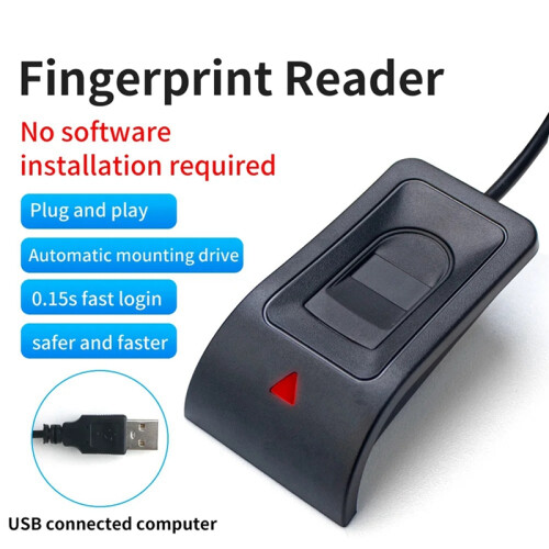 Biometric Fingerprint USB Reader for Win10/11 - Secure Login with Hello Biometrics 2
