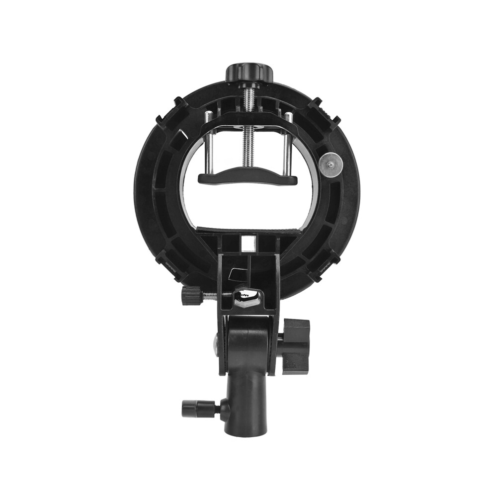 S Type Bracket For Bowens Mount Holder Speedlite Flash Snoot Softbox Black 4853284782010