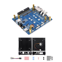 For CM4 NAS Mini Computer Multi-Functional Dual-Channel NVME Slots Supports Nano- Card/4G Module