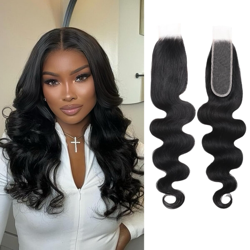 Nerumo Unisex Not,Specified 2X6 Closure Human Hair Body Wave 100% Brazilian Virgin Unprocessed Human Hair 22 Inch 2X6 Hd Lace Closure Human Hair 2 By 6 Hd Transparent Lace Closur
