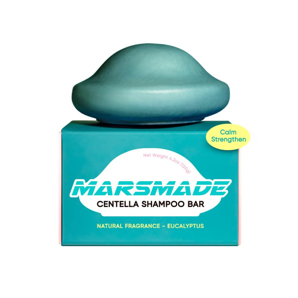 MARS MADE Centella Shampoo Bar 2.0 - Hydrating & Moisturizing Natural Hair Soap Bar Shampoo for Hair & Scalp Nourishment - Bathing Soap Solid Shampoo