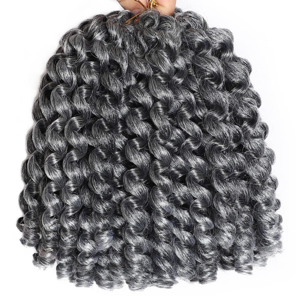 Lot De 5 M Ches Boucl Es Au Crochet, 20 Cm, Style Jama Cain, Courtes Et Boucl Es, Pour Femmes Noires, 20 Racines Par Paquet-image