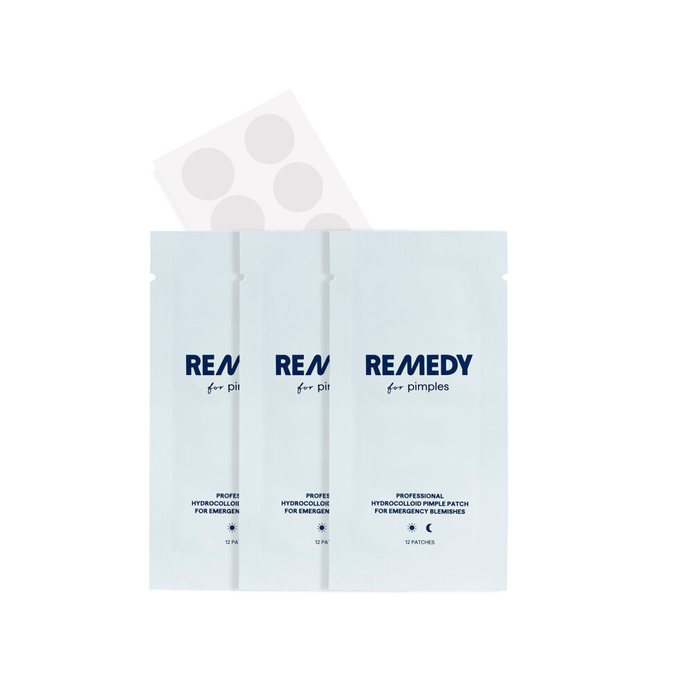 Remedy Science Remedy For Pimples - 36 Near-Invisible Medical-Grade Hydrocolloid Pimple Patches For Blemishes Zits Spot Concealing - By Dermatologist Dr. Shah
