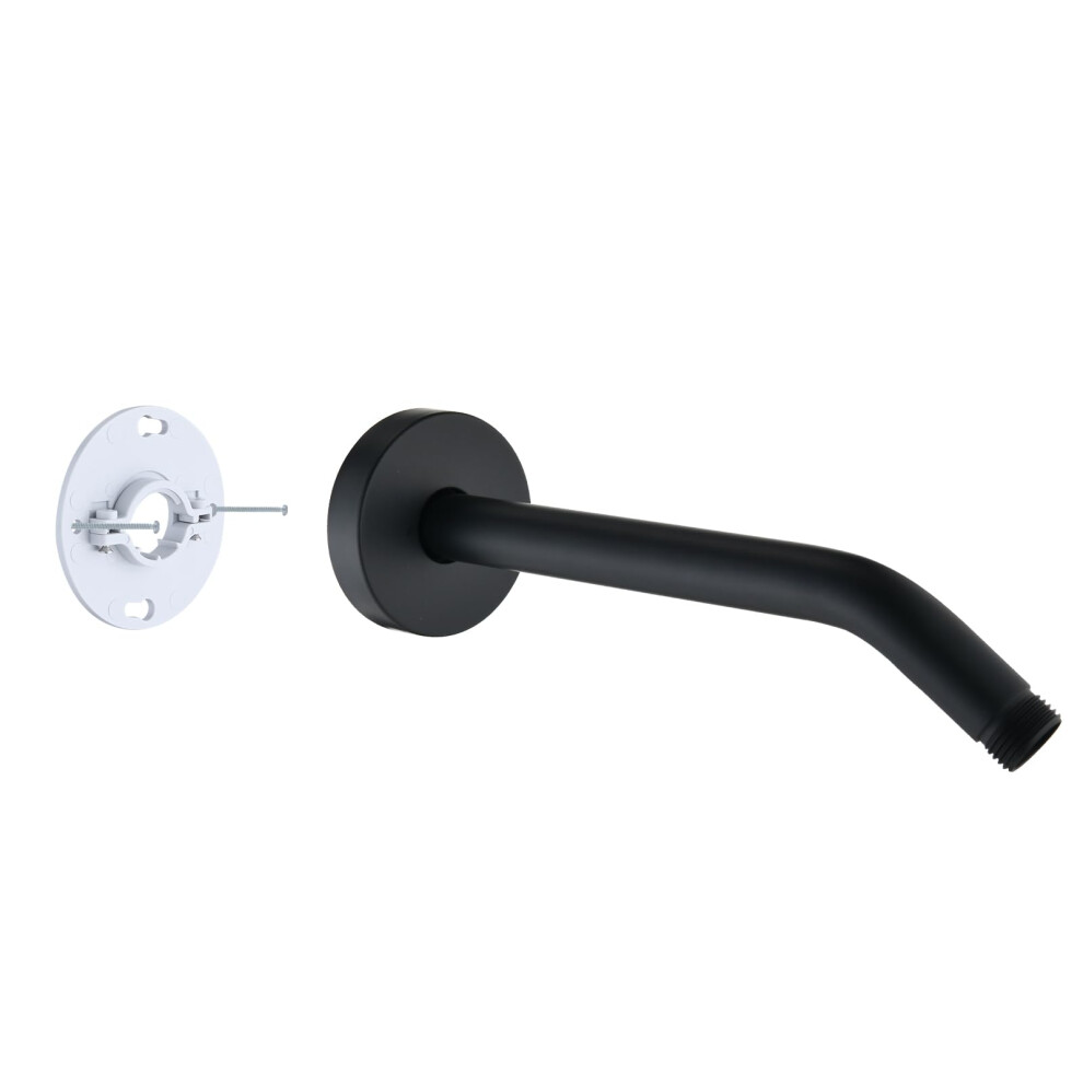 Rainrevive 10 Inch Shower Arm With Flange And Stabilizer Bracket Wall Mounted Shower Pipe Arm 304 Stainless Steel For Fixed Shower Head & Handheld Sh 9313399263507