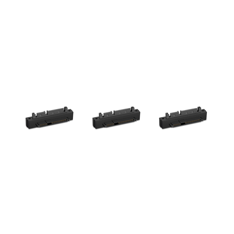 3Pcs Sff-8482 Sas Female To Sata Male 15Pin Bend 90 Degree Angle Adapter Converter For Motherboard Cable 4853284787893