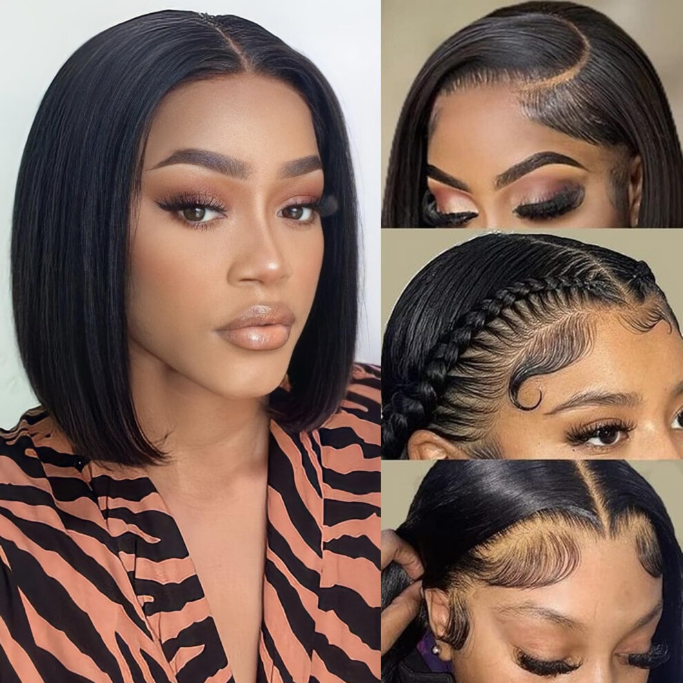 Vycrave Unisex Red 99J Burgundy Lace Front Wigs Human Hair Short Bob Wig Human Hair For Women 13X4 Hd Transparent Lace Frontal Wigs Pre Plucked With Baby Hair Gl