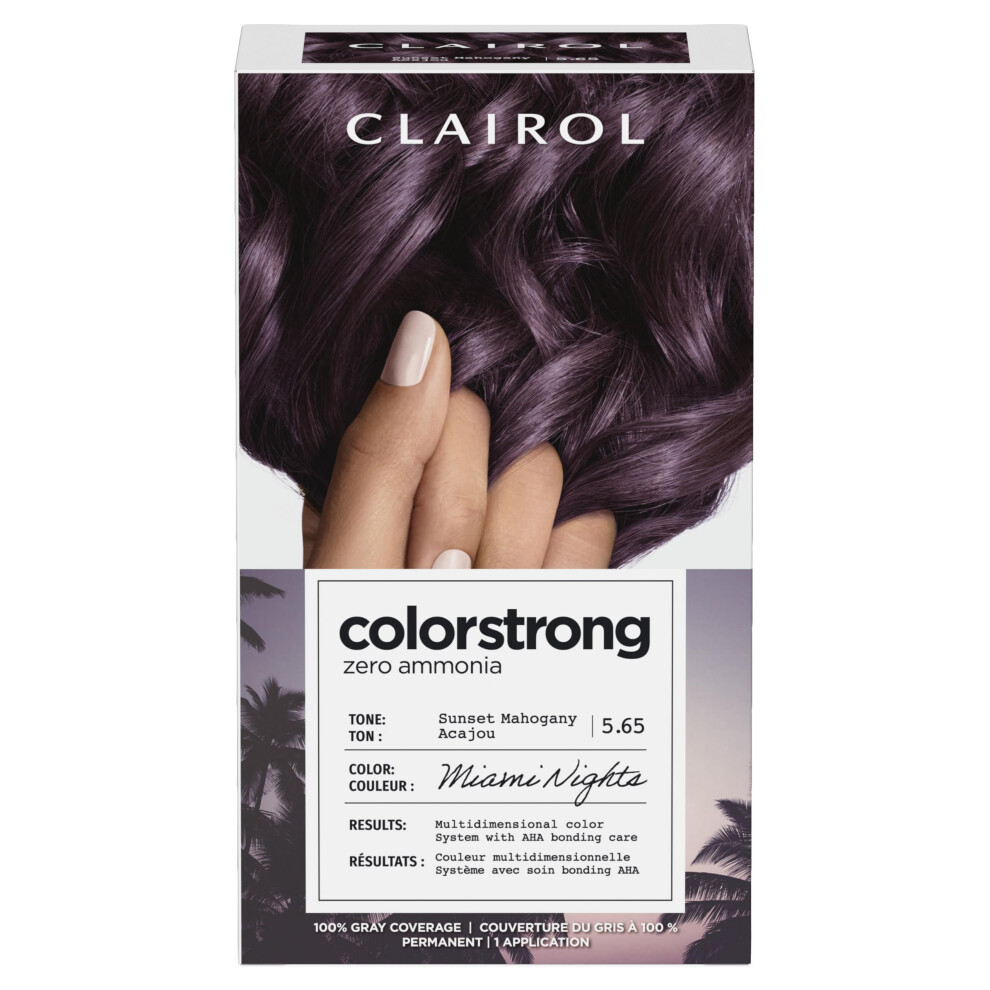 Clairol ColorStrong Permanent Zero Ammonia Hair Dye 5.65 Sunset Mahogany - Miami Nights Hair Color Pack of 1