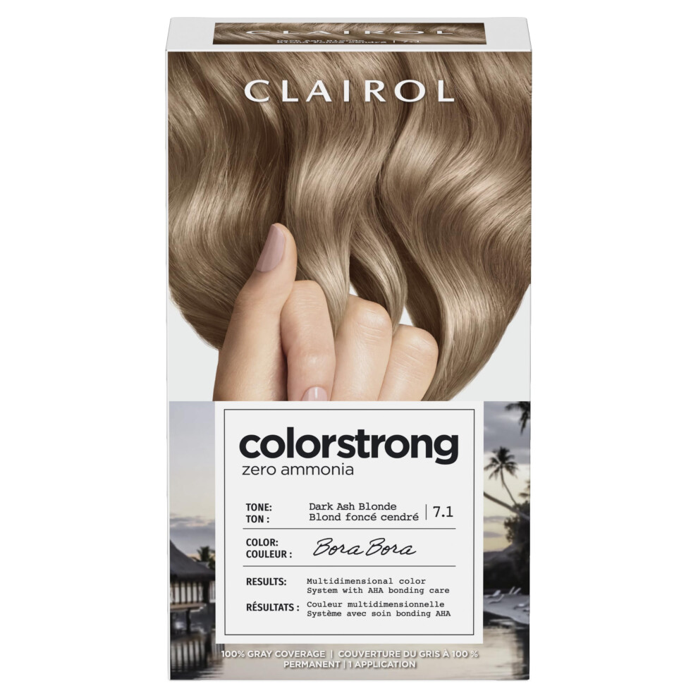 Clairol ColorStrong Permanent Zero Ammonia Hair Dye  7.1 Dark Ash Blonde - Bora Bora Hair Color  Pack of 1