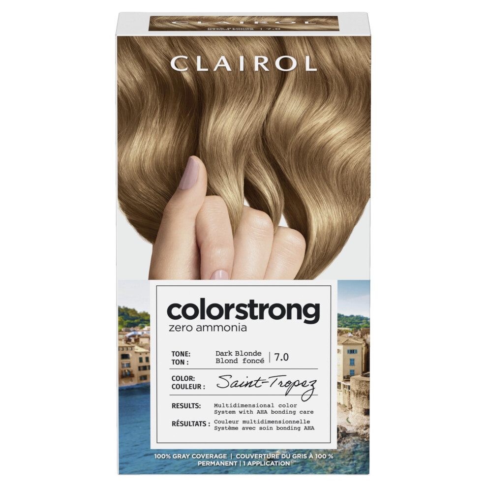 Clairol ColorStrong Permanent Zero Ammonia Hair Dye 7.0 Dark Blonde - Saint-Tropez Hair Color Pack of 1