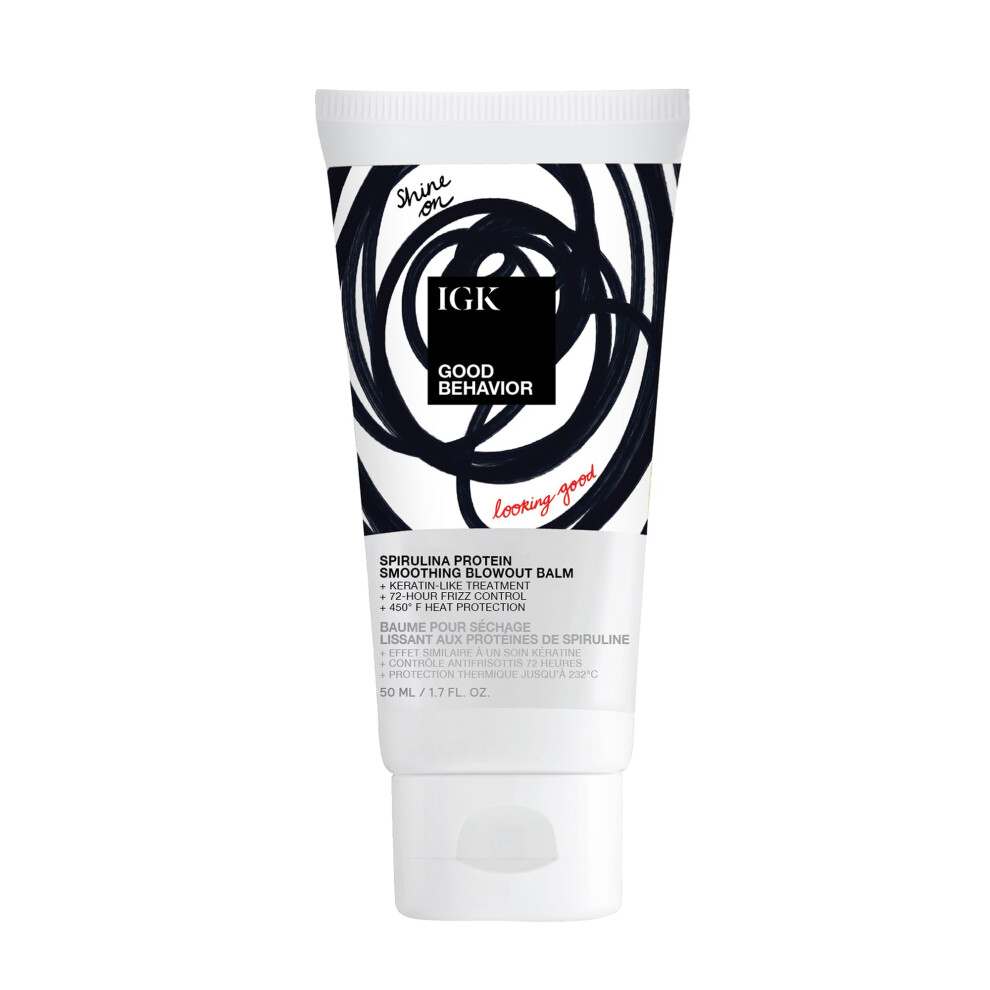 IGK GOOD BEHAVIOR Spirulina Protein Anti-Frizz Smoothing Blowout Balm Travel