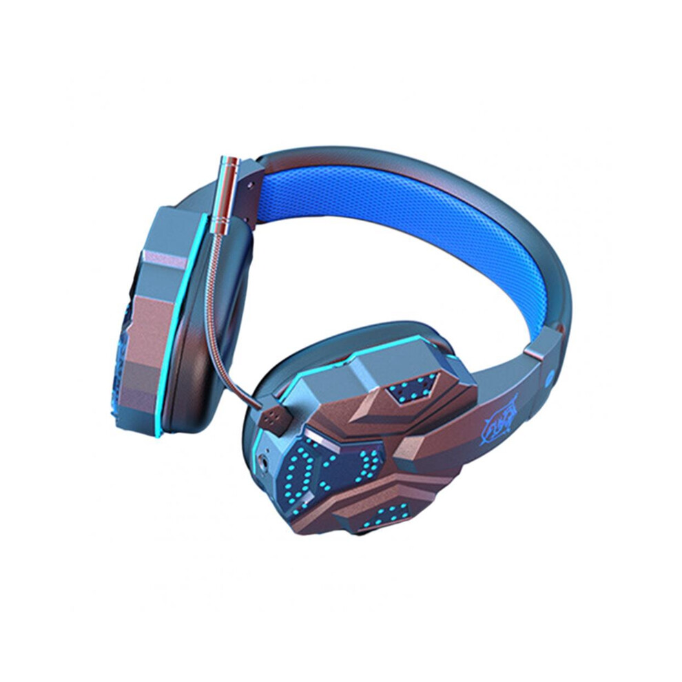 Wireless Headset Gaming Surround Sound RGB Headphone with Mic for PC Switch Gamer Black Blue