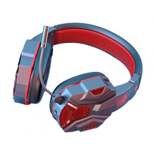 Wireless Headset Gaming Surround Sound RGB Headphone with Mic for PC Switch Gamer Black Red