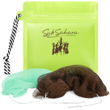 SubSahara African Net Sponge Authentic - 2 Pieces Exfoliating Scrubber for All Skin Types Ideal for Face & Body Daily Use Durable Gentle Exfoliati