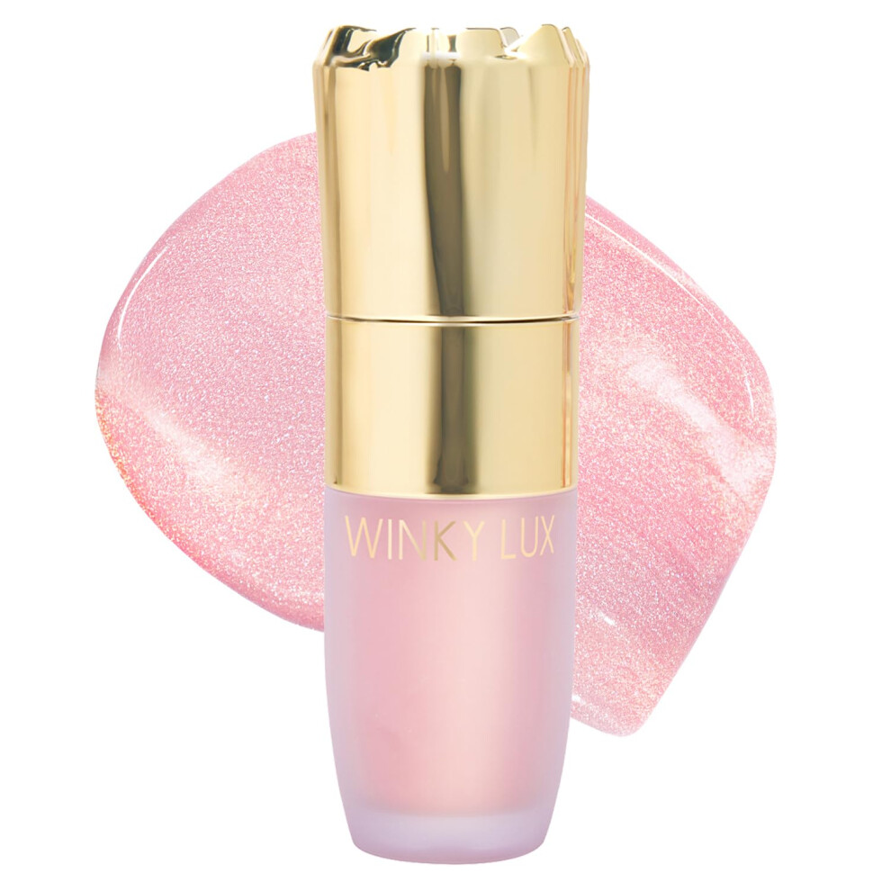 Winky Lux Cheeky Rose Liquid Highlighter  Gel Cream Highlighter with Blendable Buildable Pigment  Long-Lasting Weightless Finish  Pink Opal-image-OPC-PGDQX6T-NEW