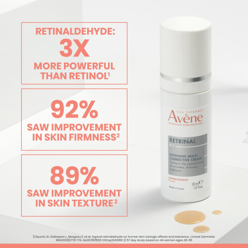 Avène Avne Retrinal 0,1% Intensiv Multi-Corrective Cream anti-aging ansiktskrm driven av retinaldehyd 1 Fl Oz 2