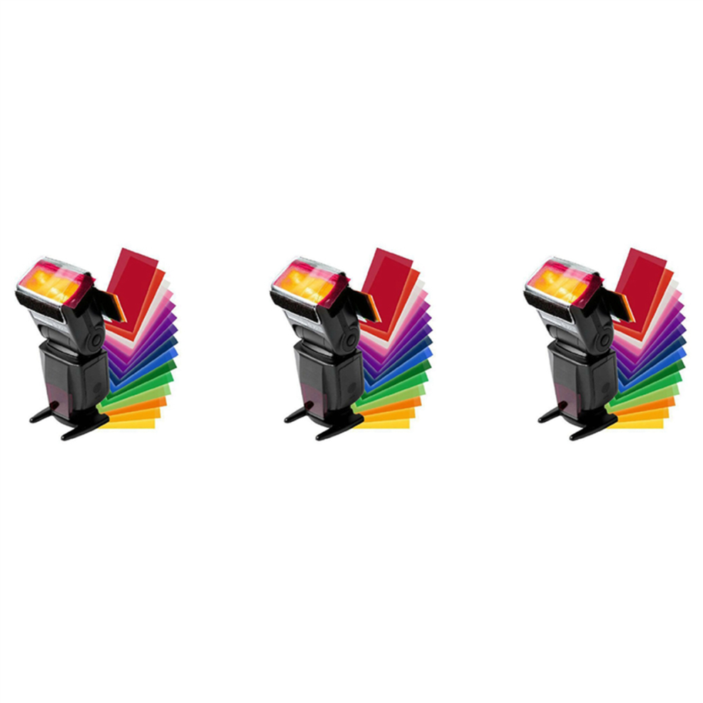 3X 12 Colors/Set Flash Speedlite Color Filters Cards For / Camera Photographic Gels Filter Speedlight 4853284790077