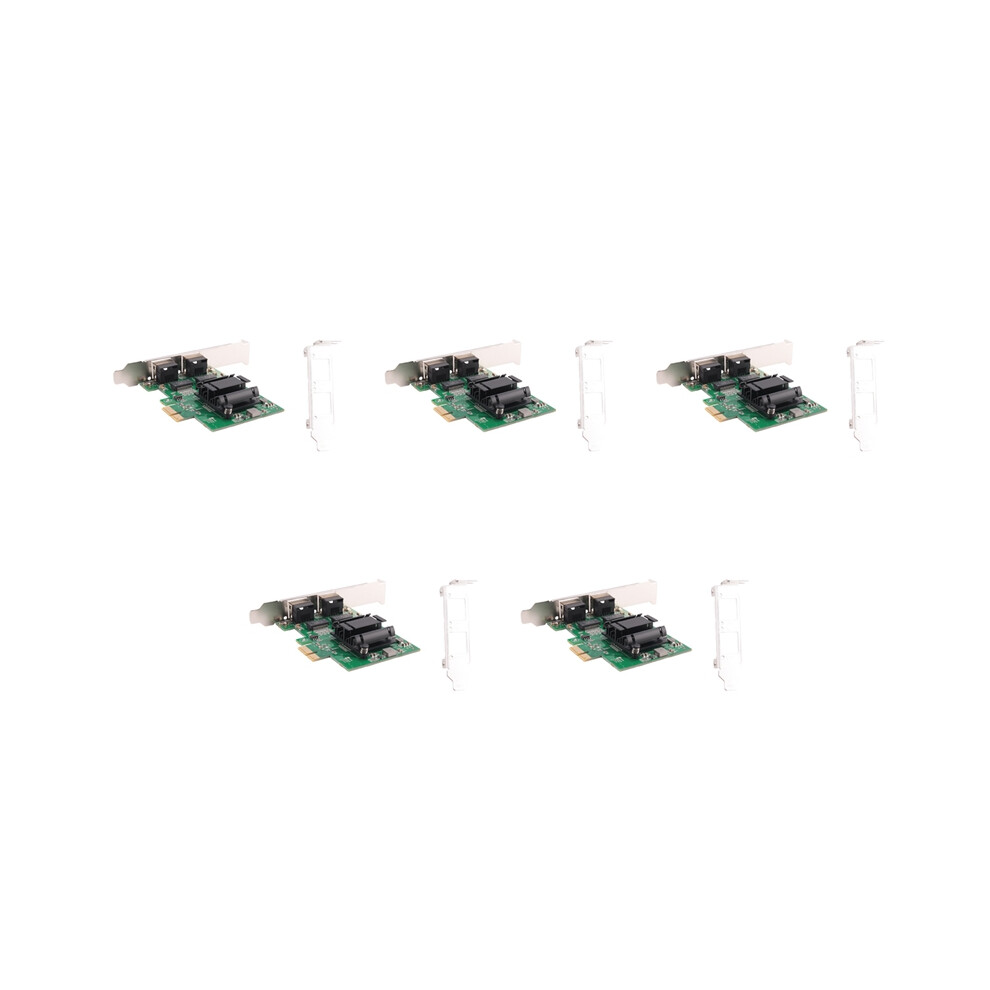 5X 2-Port Gigabit Pcie Network Card 1000M Dual Ports Pci Express Ethernet Adapter With 82571Eb Lan Nic For 4853284788203