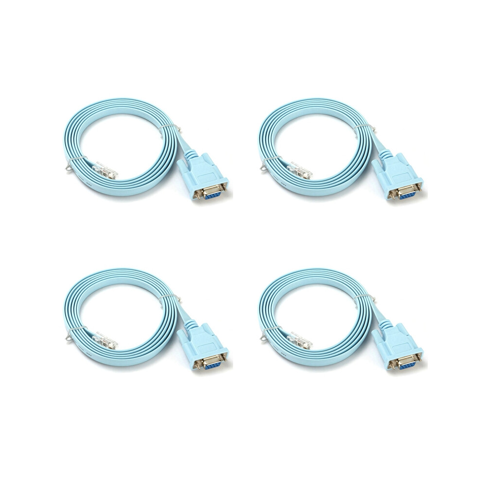 4X Usb Console Cable Rj45 Cat5 Ethernet To Rs232 Db9 Com Port Serial Female Routers Network Adapter 1.8M 4853284788142