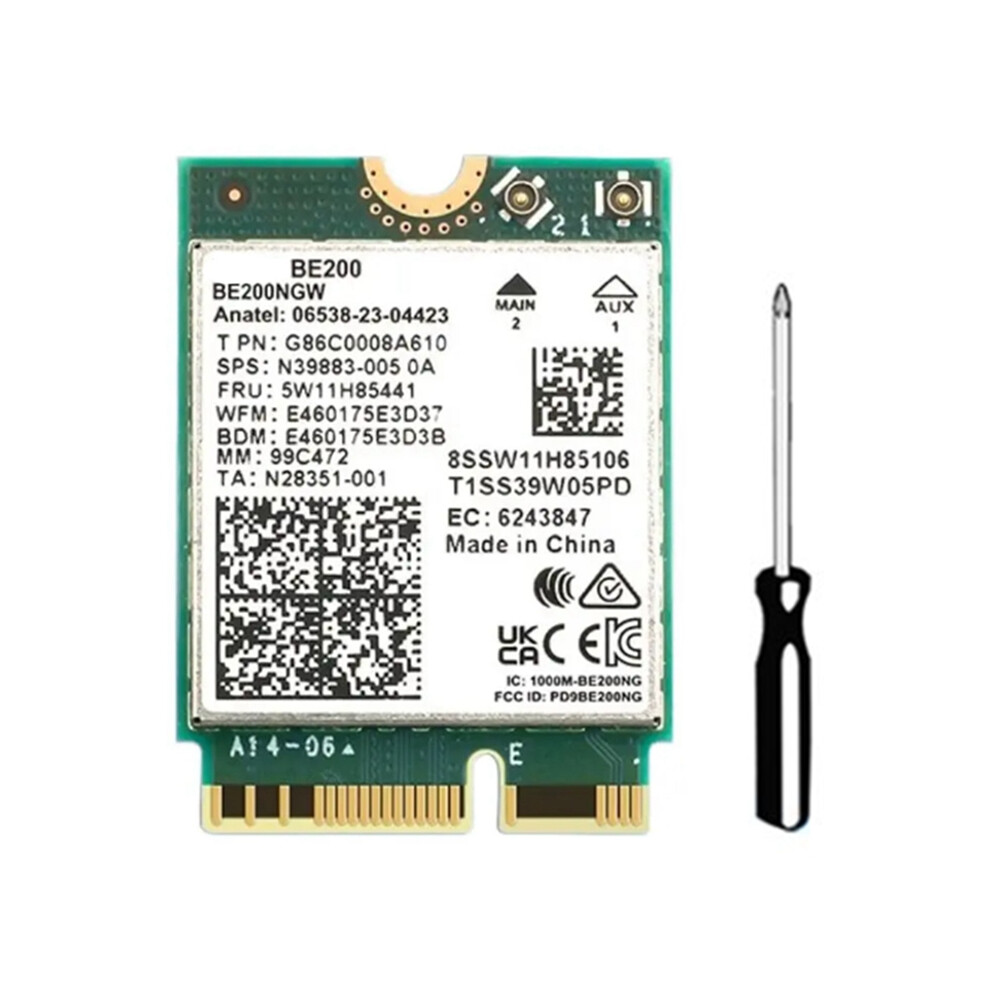Be200 Wifi 7 Wireless Wifi Card Wifi 6E Be200ngw Bluetooth 5.4 802.11Ax Tri-Band M.2 Ngff Network Adapter 4853284793634