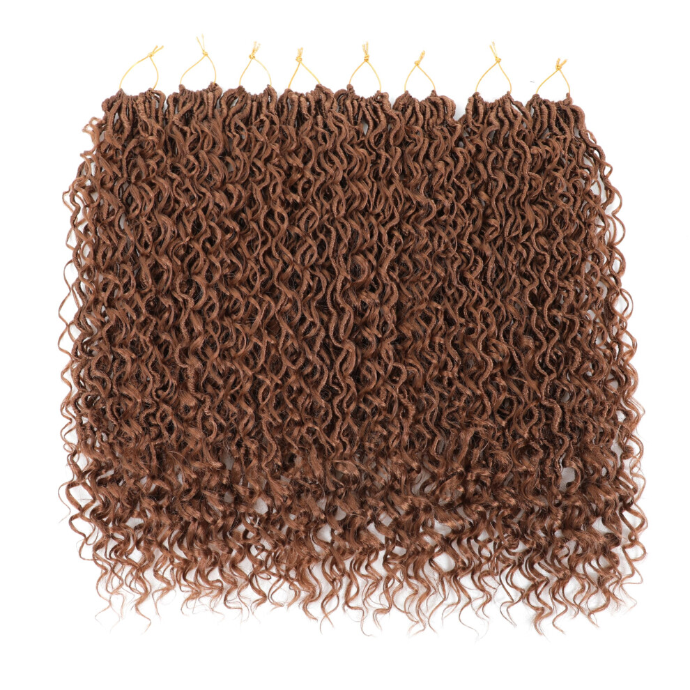 Sambraid Unisex Black 8 Packs Goddess Faux Locs Crochet Hair For Women Goddess Locs Crochet Hair Boho Style Locs River Locs Crochet Hair With Curly Ends (18Inch 3