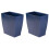 iDesign Small Rectangular Bathroom Trash Set of 2-Navy Blue Waste Can 1