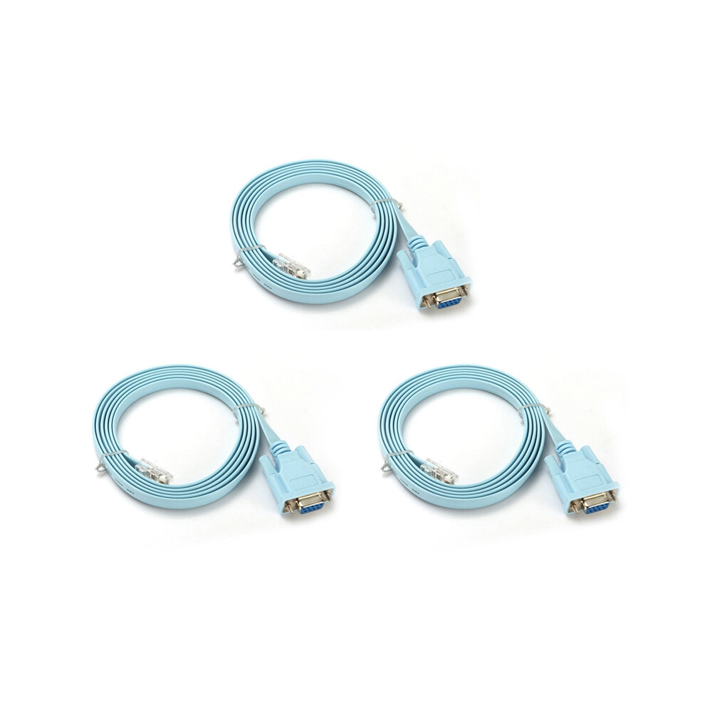 3X Usb Console Cable Rj45 Cat5 Ethernet To Rs232 Db9 Com Port Serial Female Routers Network Adapter 1.8M 4853284794693