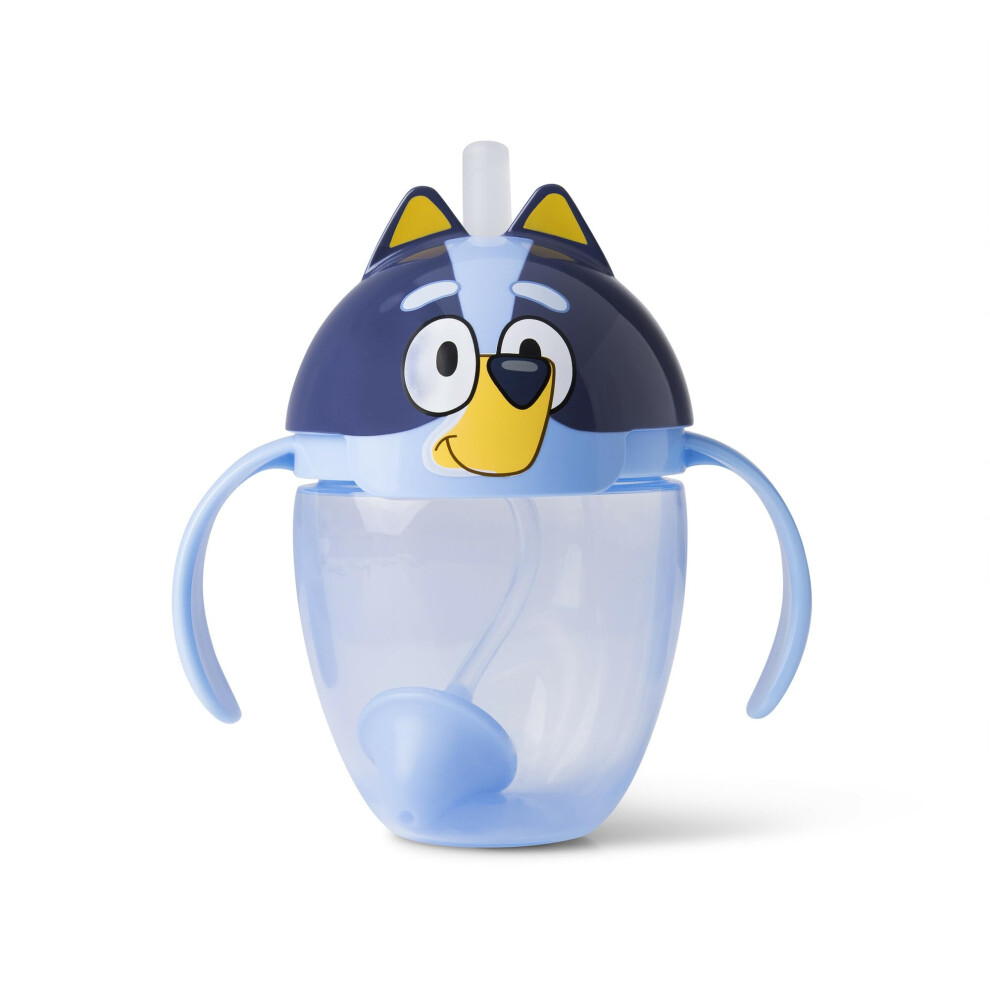 The First Years Bluey Trainer Weighted Straw Cup - Toddler Cups with Weighted Straw - Baby and Toddler Straw Cup Spill Proof - Bluey Toddler Feeding S