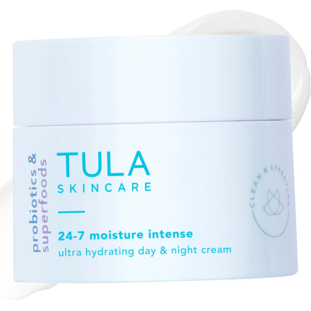 TULA Skin Care 24-7 Moisture Intense Ultra Hydrating Day & Night Cream - Travel-Size  Ultra Nourishing Moisturizer for Face. Soothe Skin  Maintain Ski