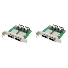 2X Dual Ports Mini SAS Internal SFF-8087 to External HD SFF-8088 Sas26P PCI Adapter Card
