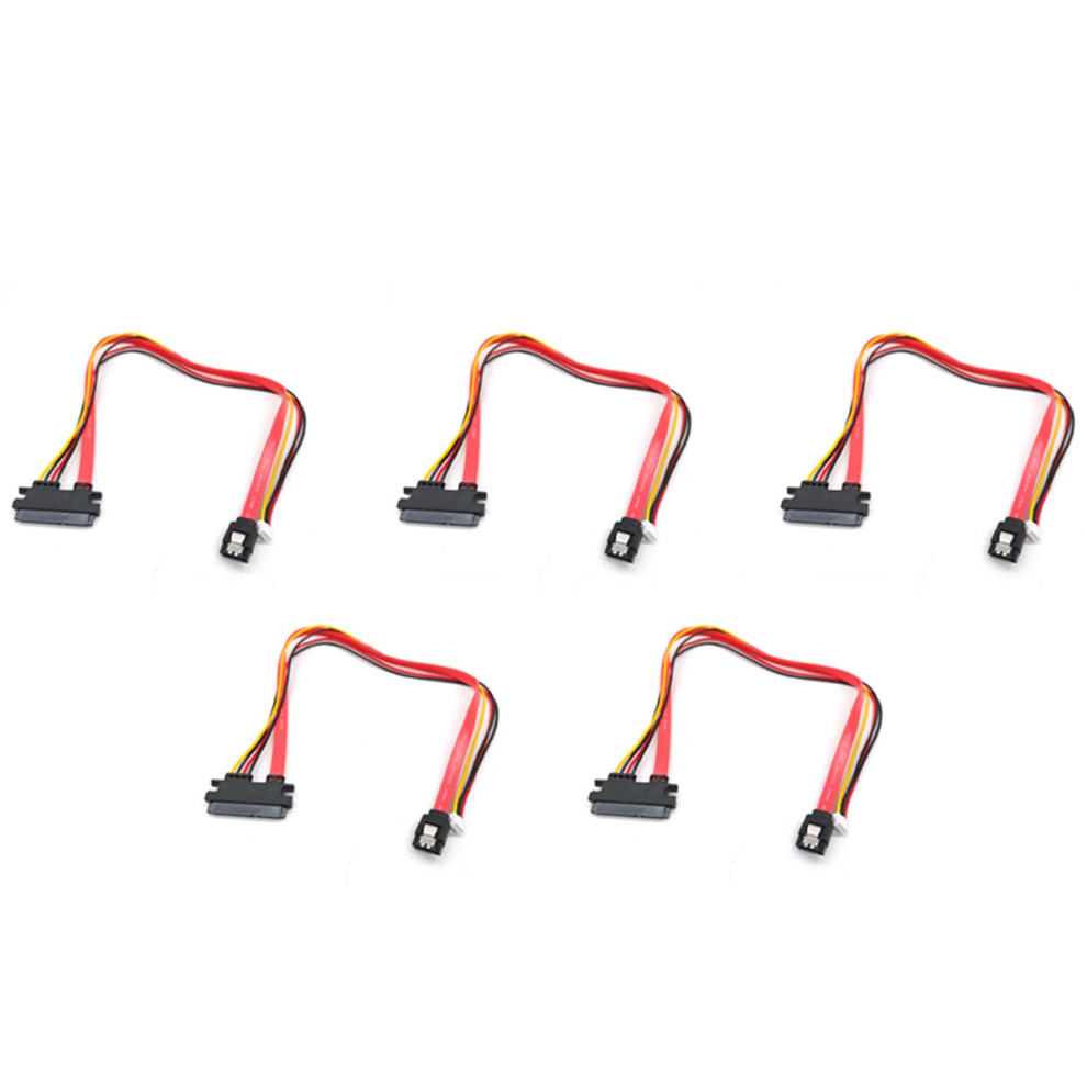 5X Hard Drive Data Power Supply Integrated Cable Small 4Pin Female&Sata 3.0 Male To Sata 22Pin(7+15Pin) 4853284798301