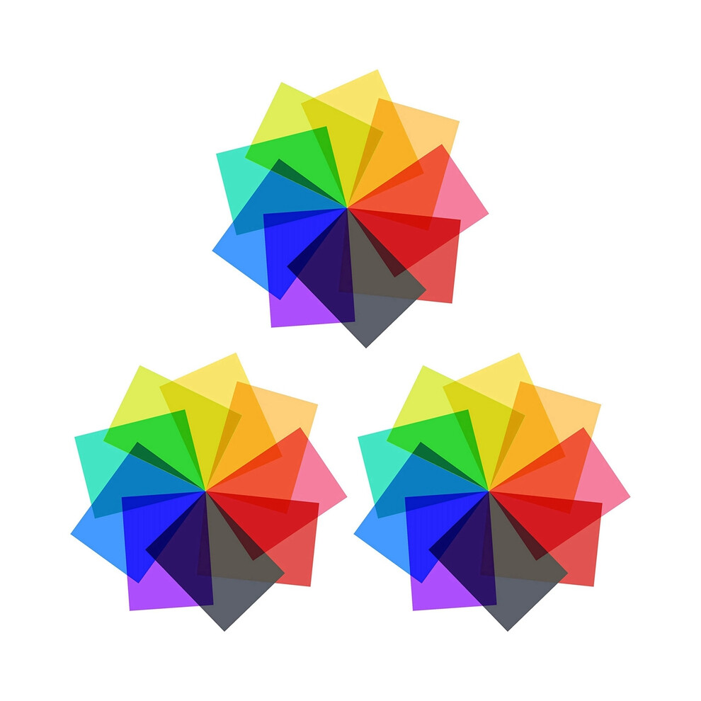 27Pcs Gel Filter Color Correction Colored Overlays Film Ing For Film,Photo,Stage (Multicolor) Light 4853284798578