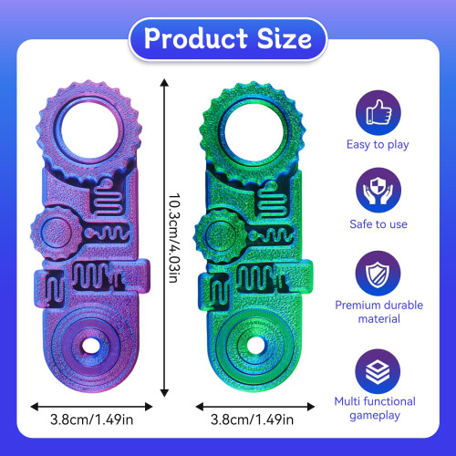 2025 New 3D Printed Fidget Ring Toys 5-in-1 3D Printed Gear Ball Stress ...