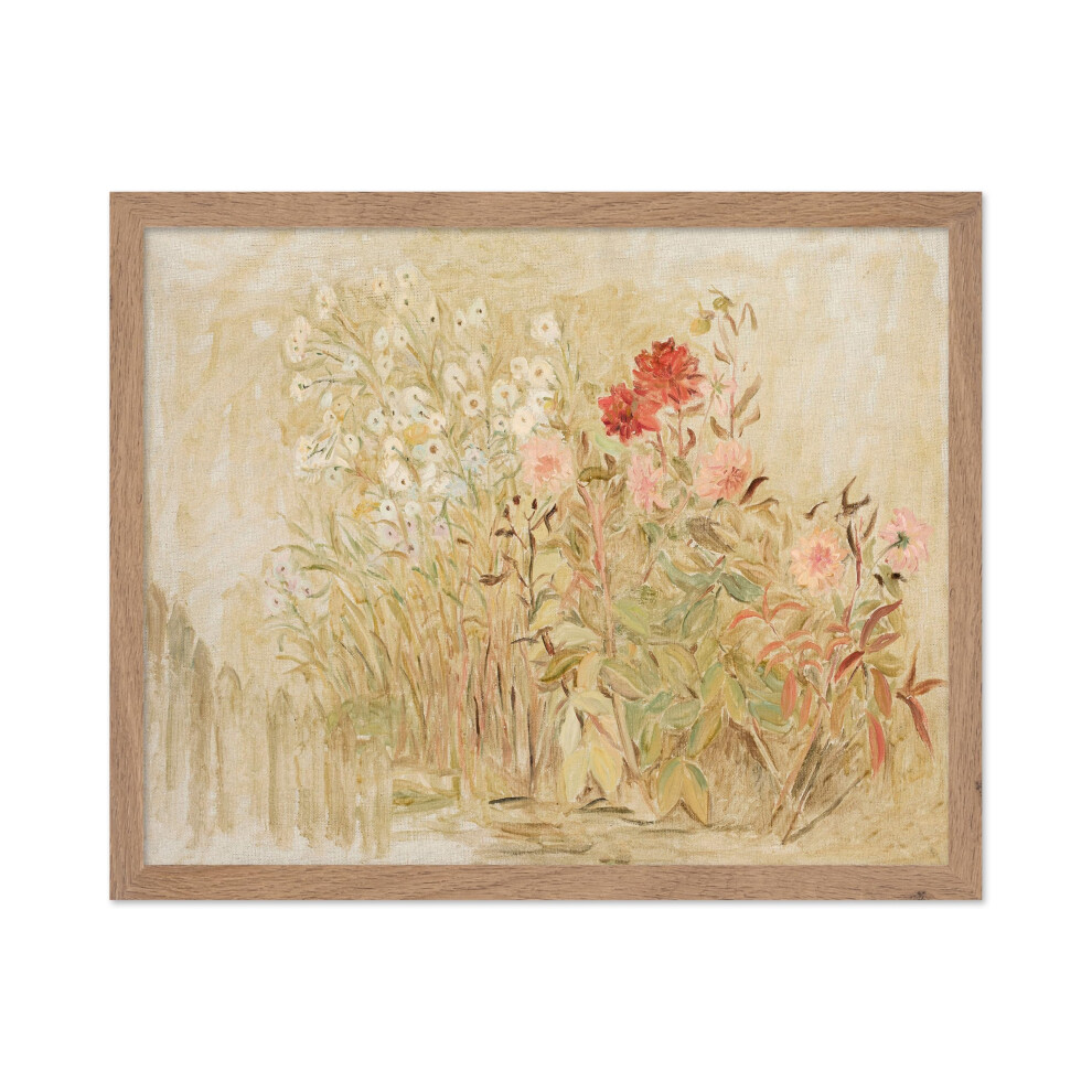 Poster Master Affiche botanique vintage - Imprimé floral rétro - Cadeau pour artiste fleuriste - Jardin de fleurs de campagne Belle esthétique au