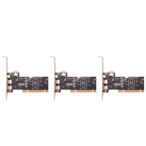 3X 3 Port IEEE 1394 Firewire Card PCI Adapter Controller for Desktop PC
