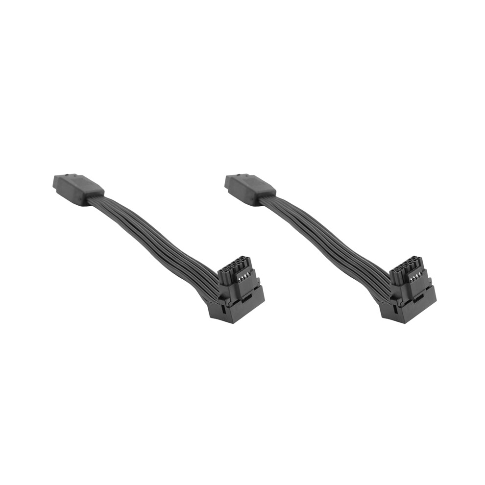 2X 16Pin Video Card Elbow 12Vhpwr Straight Turning Pcie 5.0 Cable 12+4P 90 Degree Elbow,Without Sleeve 4853284701554