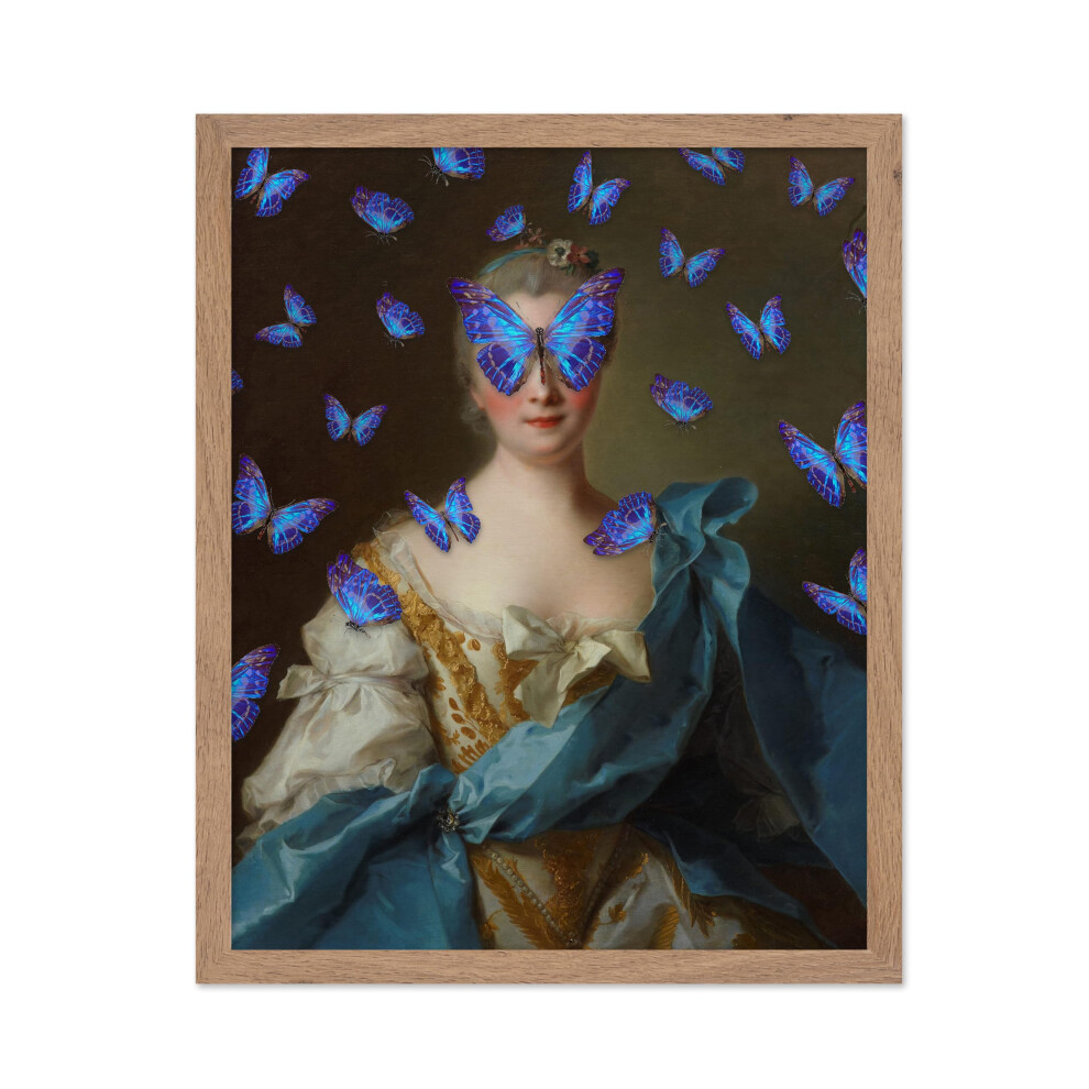 Poster Master Madam De La Porte - Stampa Madam Butterfly - Arte Alterata - Pop Art - Ritratto Artistico - Regalo Per Uomini E Donne - Decorazione-image