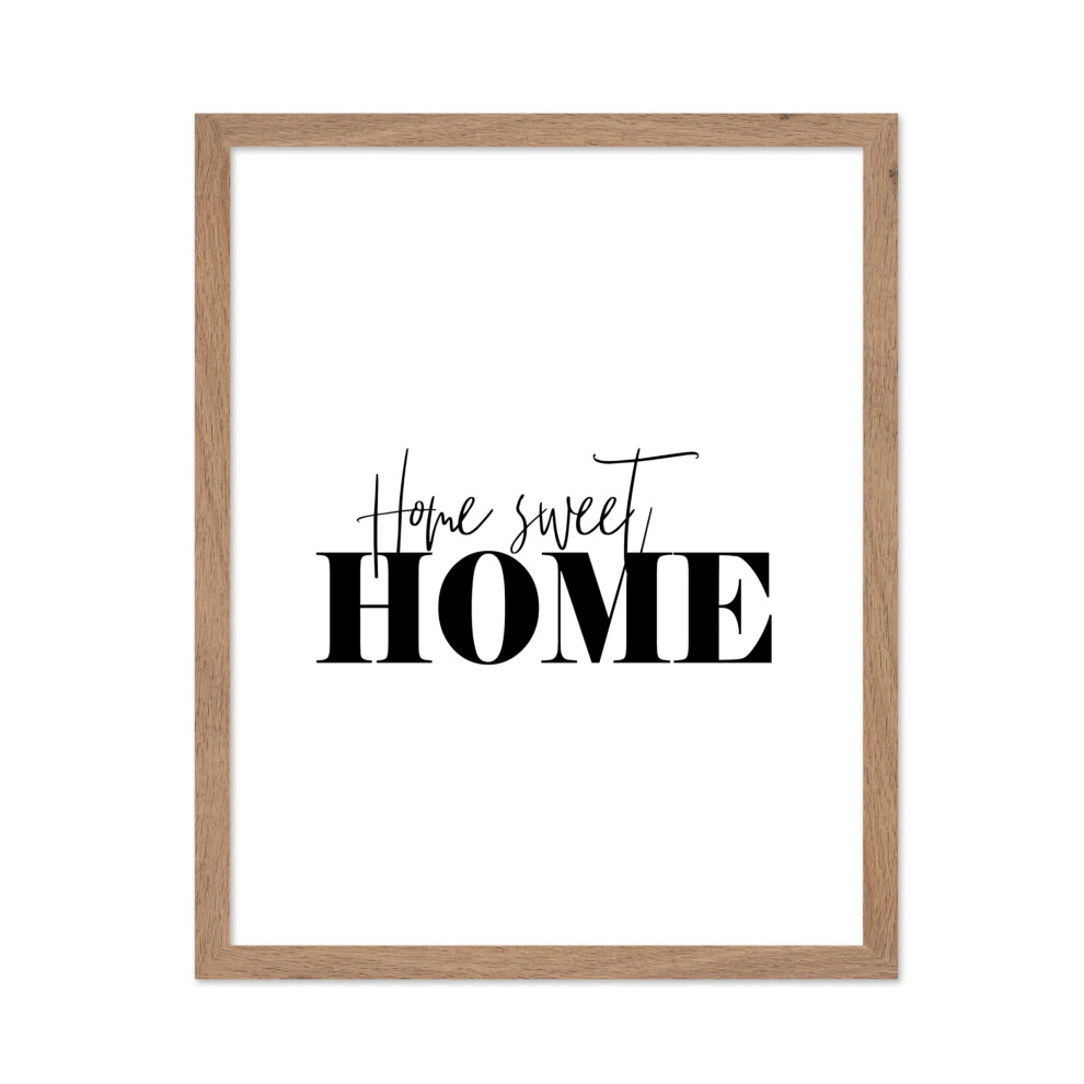 Poster Master Typographie Affiche - Citation Imprimer - Maison Douce Maison Moderne Minimal Paisible Chaleureux S  r - Cadeau pour Ami de la Famille -
